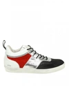 LEATHER CROWN SNEAKERS IN LEATHER WITH DETAILS IN SUEDE AND WOOL,10675748