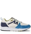 KARHU FUSION 2.0 WHITE LEATHER AND NYLON SNEAKER WITH BLUE SUEDE,10679650