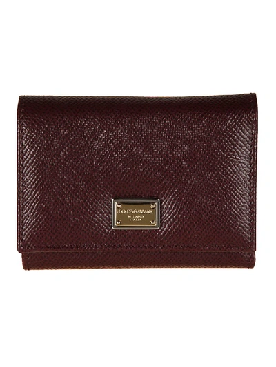 Dolce & Gabbana Small Continental Wallet In Vino