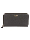 FERRAGAMO LOGO PLAQUE ZIP AROUND WALLET,10679699