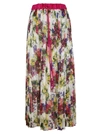 DOLCE & GABBANA FLORAL PLEATED SKIRT,10676400