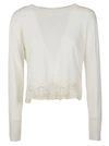ERMANNO SCERVINO CROPPED LACE DETAIL SWEATER,10676644