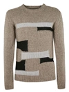 RICK OWENS PATCHWORK KNIT SWEATER,10676691