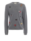 GUCCI EMBROIDERED KNIT jumper,10676290