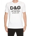 DOLCE & GABBANA I'M THE KING OF MY LIFE T-SHIRT,10680345