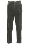 CLOSED DARTED VELVET TROUSERS,10675836