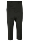 RICK OWENS HIGH-RISE CROPPED TROUSERS,10676683