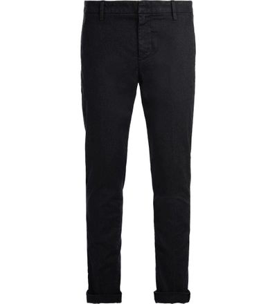 Dondup Model Gaubert Washed Blue Trousers With Micro Dots