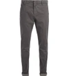 DONDUP GAUBERT CHINO CUT GREY WASHED TROUSERS WITH MICRODOTS.,10679254