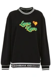 Dolce & Gabbana Jersey Sweatshirt In Neronero