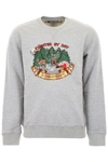 Lanvin Fighter By Day Lover By Night Sweatshirt In Grey (grey)