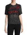 DOLCE & GABBANA SEQUINED PATCH SILK BLOUSE,1000076670496