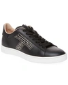 TOD'S STUDDED T LEATHER SNEAKER,1000083844484