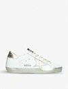 Golden Goose Superstar E37 Sparkle Leather Trainers In Cream+comb