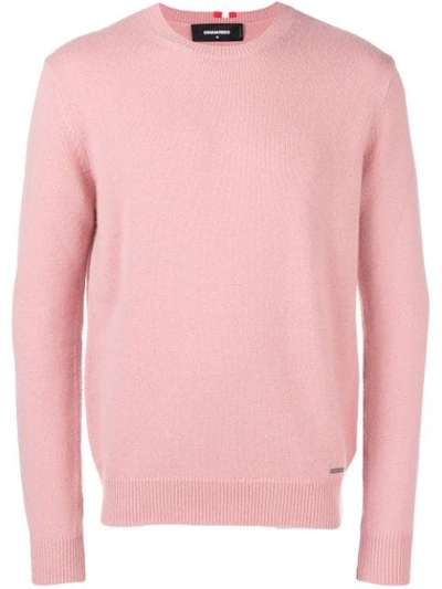 Dsquared2 Wool & Cashmere Blend Knit Sweater In Pink