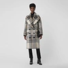 BURBERRY Check Wool Oversized Tailored Coat,80038131
