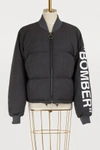 OFF-WHITE WOOL BOMBER JACKET,OWEH001E18A680530801/GREY