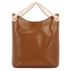 ELLEME VOSGES SMALL BROWN LEATHER TOTE