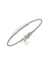 ALOR WOMEN'S STAINLESS STEEL, DIAMOND & 18K GOLD CHARM BRACELET,0400099282655