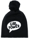ULTRÀCHIC ULTRÀCHIC GIRL POWER POM-POM HAT - BLACK
