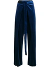 ROUGE MARGAUX ROUGE MARGAUX BELTED WIDE LEG TROUSERS - BLUE