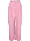 HEBE STUDIO CROPPED TAILORED TROUSERS