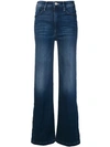 MOTHER SIDE SLIT FLARED JEANS