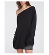 Allsaints Rita Long Sleeved Jersey Top In Black