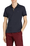 Burberry Hartford Cotton Polo Shirt In Navy