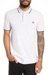 FRED PERRY EXTRA TRIM FIT TWIN TIPPED PIQUE POLO,M3600