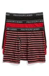 Polo Ralph Lauren Men's 3-pk. Classic Cotton Boxer Briefs In Black/ Red