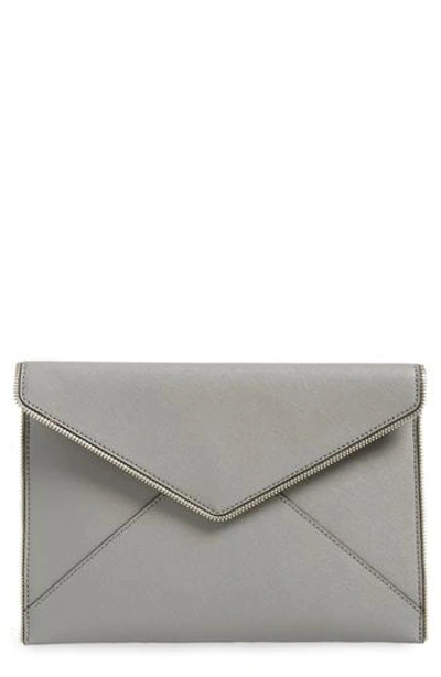 Rebecca Minkoff Leo Envelope Clutch - Grey In Grey