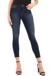 Mavi Jeans Alissa Ankle Jeans In Dark Brushed Fringe Super Soft