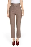 REBECCA TAYLOR HOUNDSTOOTH CHECK STRETCH COTTON BLEND PANTS,518755P161