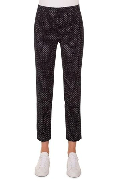 Akris Punto Franca Polka-dot Stretch Polka-dot Pants In Black Pattern