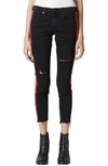 BLANKNYC THE BOND SIDE ZIP RIPPED SKINNY JEANS,58C-2031NDS