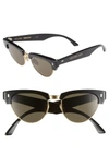 CELINE 51mm Modified Cat Eye Sunglasses,CL40059UW5130E
