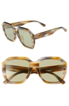 CELINE 53MM SQUARE SUNGLASSES - STRIPED PEACH/ AZURE HAVANA,CL40045FW5355E