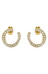 ADORE ORGANIC CRYSTAL CIRCLE EARRINGS,5419377