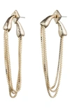 ALEXIS BITTAR SNAKE CHAIN EARRINGS,AB83E018