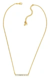 ADORE BAGUETTE CRYSTAL BAR NECKLACE,5303101