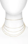 Panacea Five-strand Choker In Silver