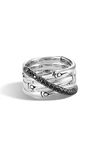 John Hardy Bamboo Coiled Ring With Black Sapphire | Gemstones/sterling Silver In Silver