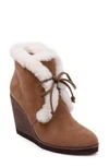 SPLENDID CATALINA FAUX-SHEARLING WEDGE BOOTIE,LL1528