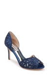 BADGLEY MISCHKA HARRIS PEEP TOE PUMP,MP4216