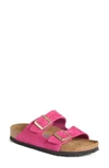 Shop Birkenstock 'arizona' Soft Footbed Sandal In Shocking Pink Nubuck