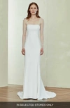 AMSALE ILLUSION SLEEVE CREPE TRUMPET GOWN,A751