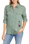 BILLY T EMBROIDERED ROLL-TAB SHIRT,BT1927T