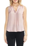 VINCE CAMUTO V-NECK RUMPLE SATIN BLOUSE,9158010