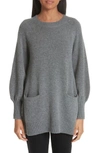 CO WOOL & CASHMERE TUNIC SWEATER,8032WCM-ESSN